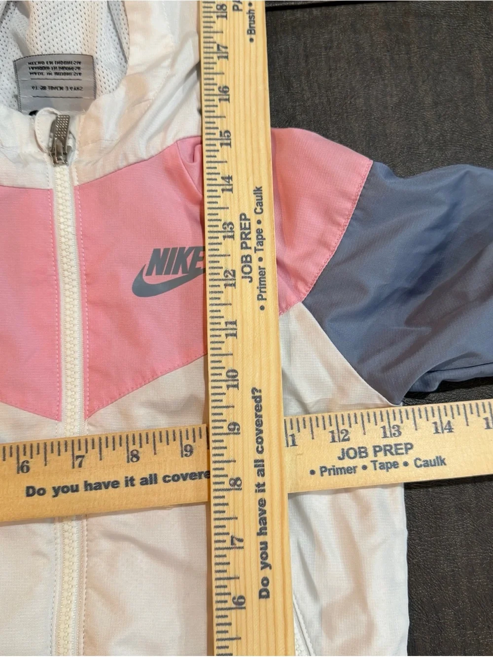 Nike Girls Windrunner Windbreaker Jacket Colorblock Pink Gray and White Sz 4T